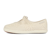 Superga 2442 Ballerina Lace Net Flower Crochet Beige Raw-Off White