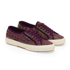 Superga 2750 Tapestry Military Green Purple Off White