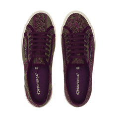 Superga 2750 Tapestry Military Green Purple Off White