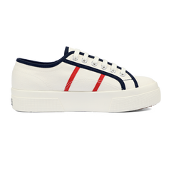 Superga 2740 Colourblocking White Avorio Blue Navy Red
