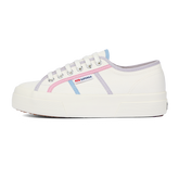 Superga 2740 Colourblocking White Avorio Pink Blue Light