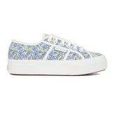Superga 2740 Flatform Fun Flowers Azure Green Light Misty Lilac