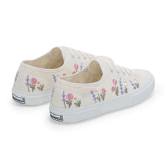 Superga 3750 Flower Embroidery Leggera White Avorio Pink Violet Lilla