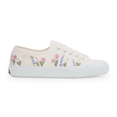 Superga 3750 Flower Embroidery Leggera White Avorio Pink Violet Lilla