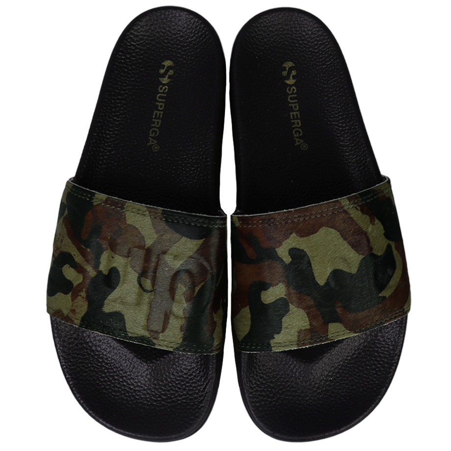 Superga Slides Black Olive Camo Superga Malaysia