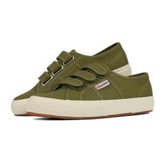 Superga Strap Green Military Off White
