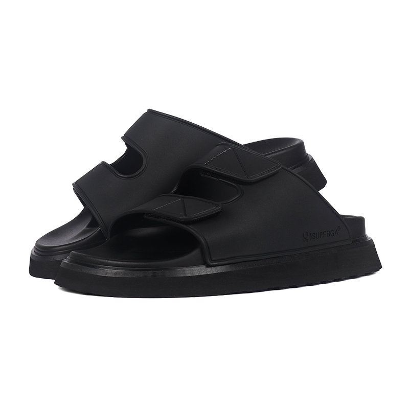 Superga 1918 Slides Double Band Black