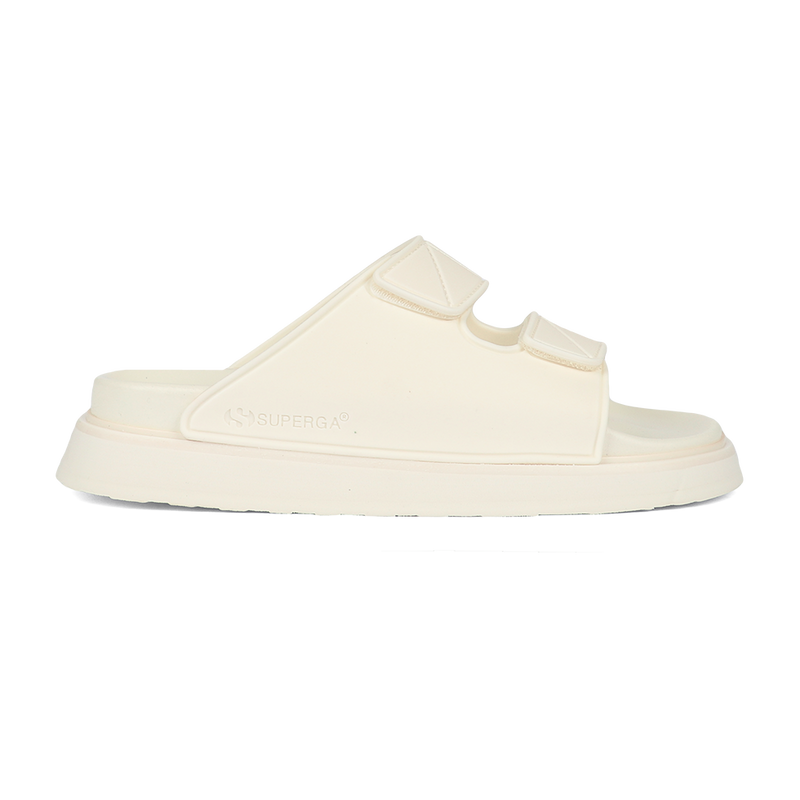 Superga 1918 Slides Double Band Beige Natural