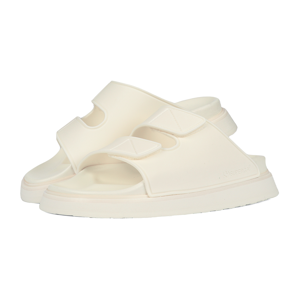 Superga 1918 Slides Double Band Beige Natural