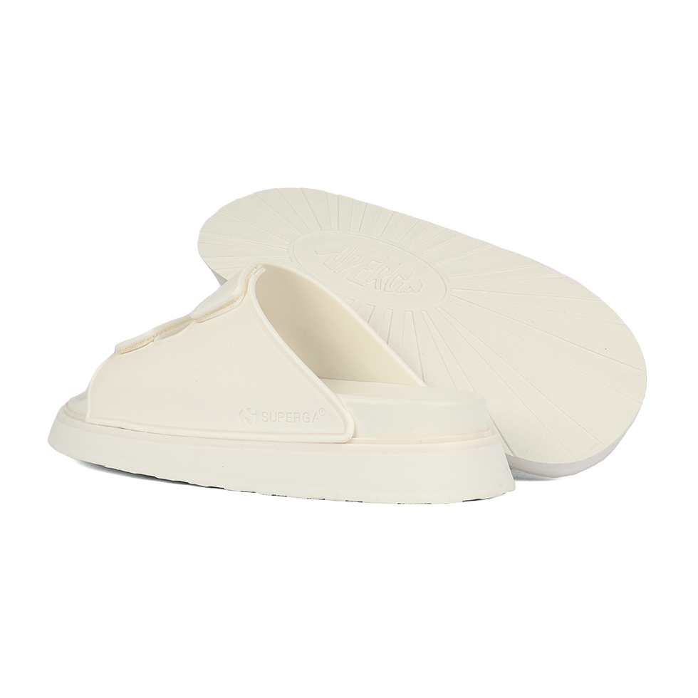 Superga 1918 Slides Double Band Beige Natural