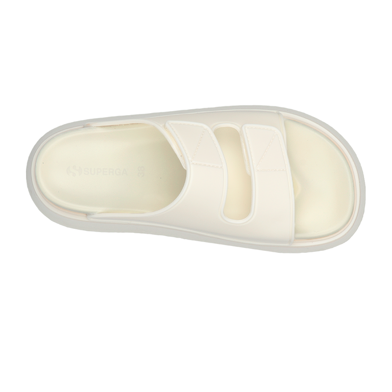 Superga 1918 Slides Double Band Beige Natural