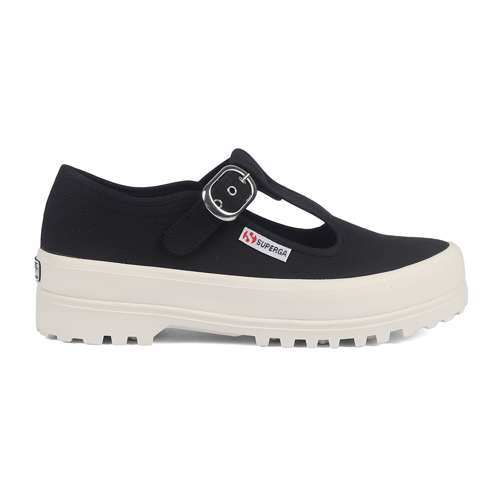 Superga 2541 Mary Jane Alpina Black Full Avorio