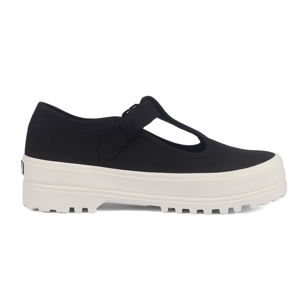 Superga 2541 Mary Jane Alpina Black Full Avorio