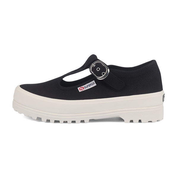 Superga 2541 Mary Jane Alpina Black Full Avorio