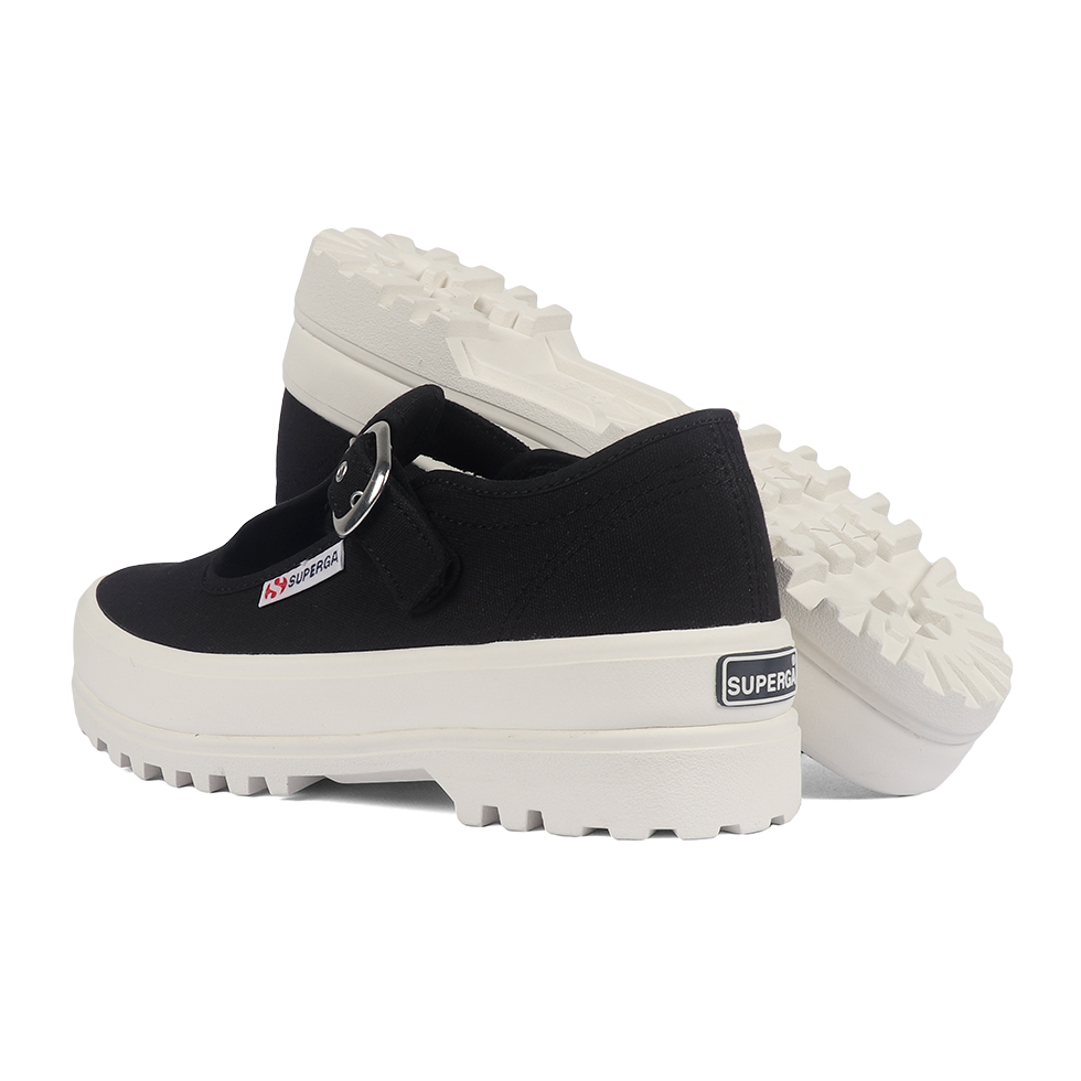 Superga 2541 Mary Jane Alpina Black Full Avorio
