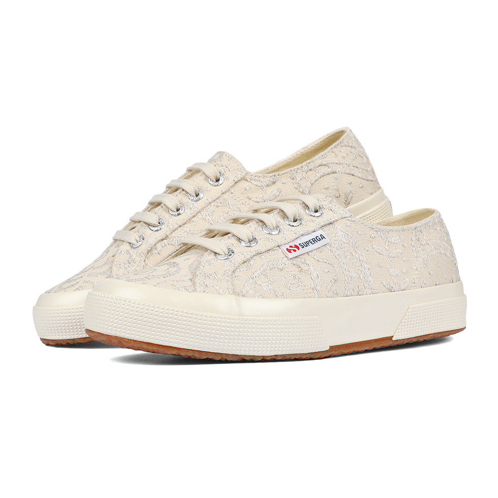 Superga 2750 Paisley Embroidery Beige Dirty White