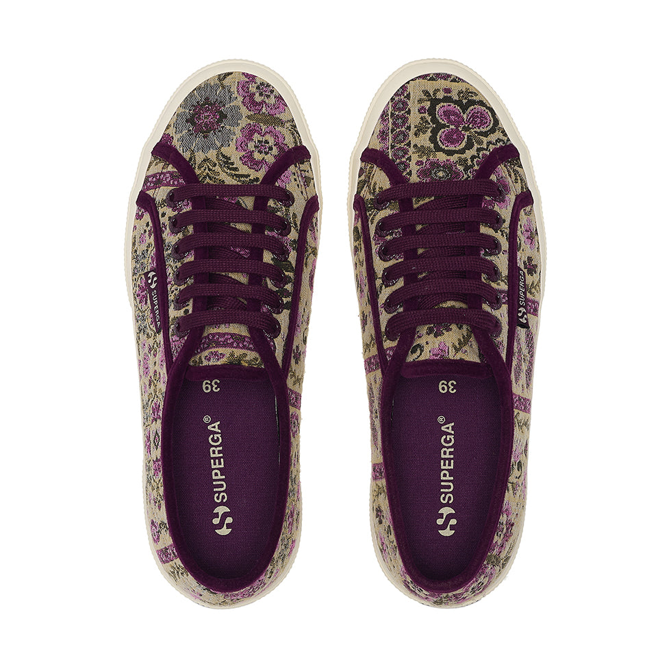 Superga 2750 Tapestry Beige Purple Off White