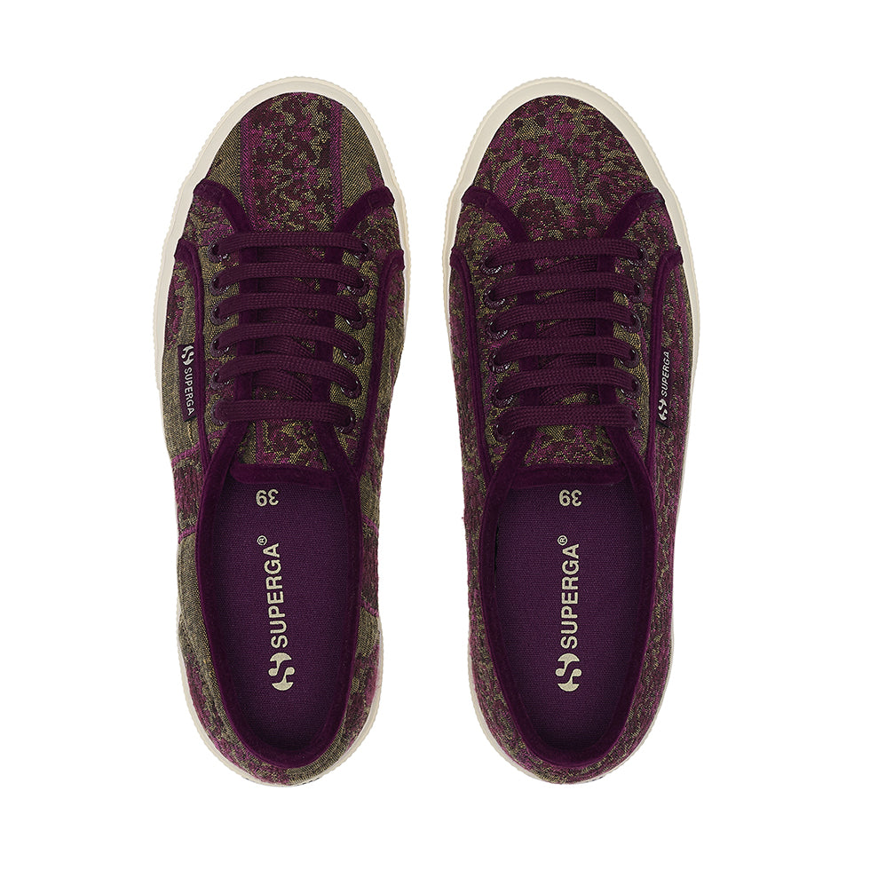 Superga 2750 Tapestry Military Green Purple Off White