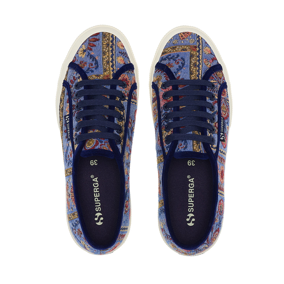 Superga 2750 Tapestry Blue Purple Off White