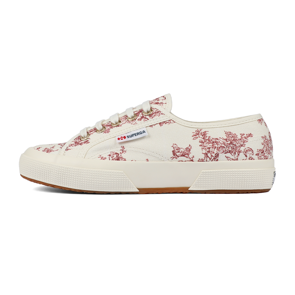 Superga 2161 Toile De Jouy Beige Natural Red