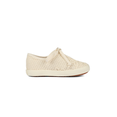 Superga 2442 Kids Ballerina Lace Net Flower Crochet Beige Raw-Off White