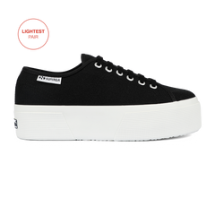 Superga 3790 Platform Leggera Black Full White