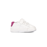 Superga 4006 Baby Heart Faux Leather White Neon Pink