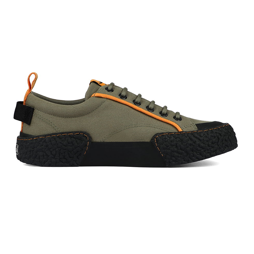 Superga 2660 Stripe Big Bumpers Tape Green Safari Orange Blazing Full Black