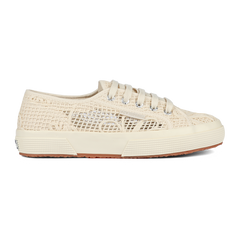 Superga 2750 Net Flower Crochet  Beige Raw-Off White