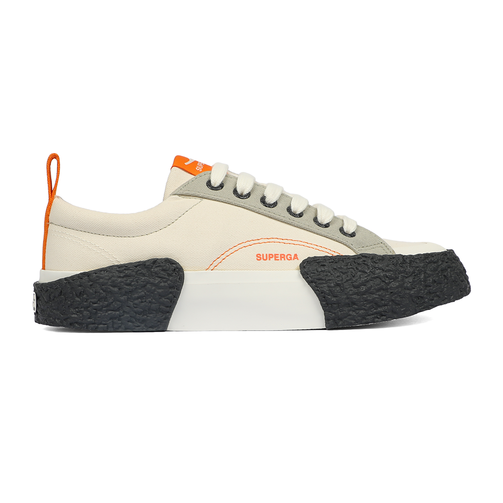 Superga 2660 Stripe Big Bumpers Block Beige Gesso Grey Magnet