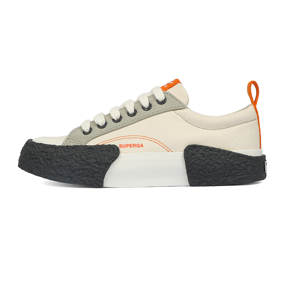 Superga 2660 Stripe Big Bumpers Block Beige Gesso Grey Magnet