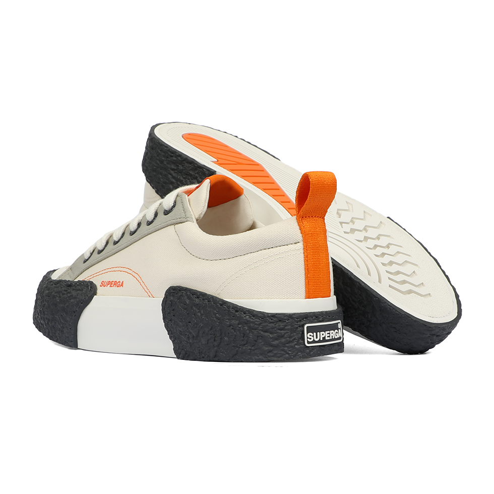 Superga 2660 Stripe Big Bumpers Block Beige Gesso Grey Magnet