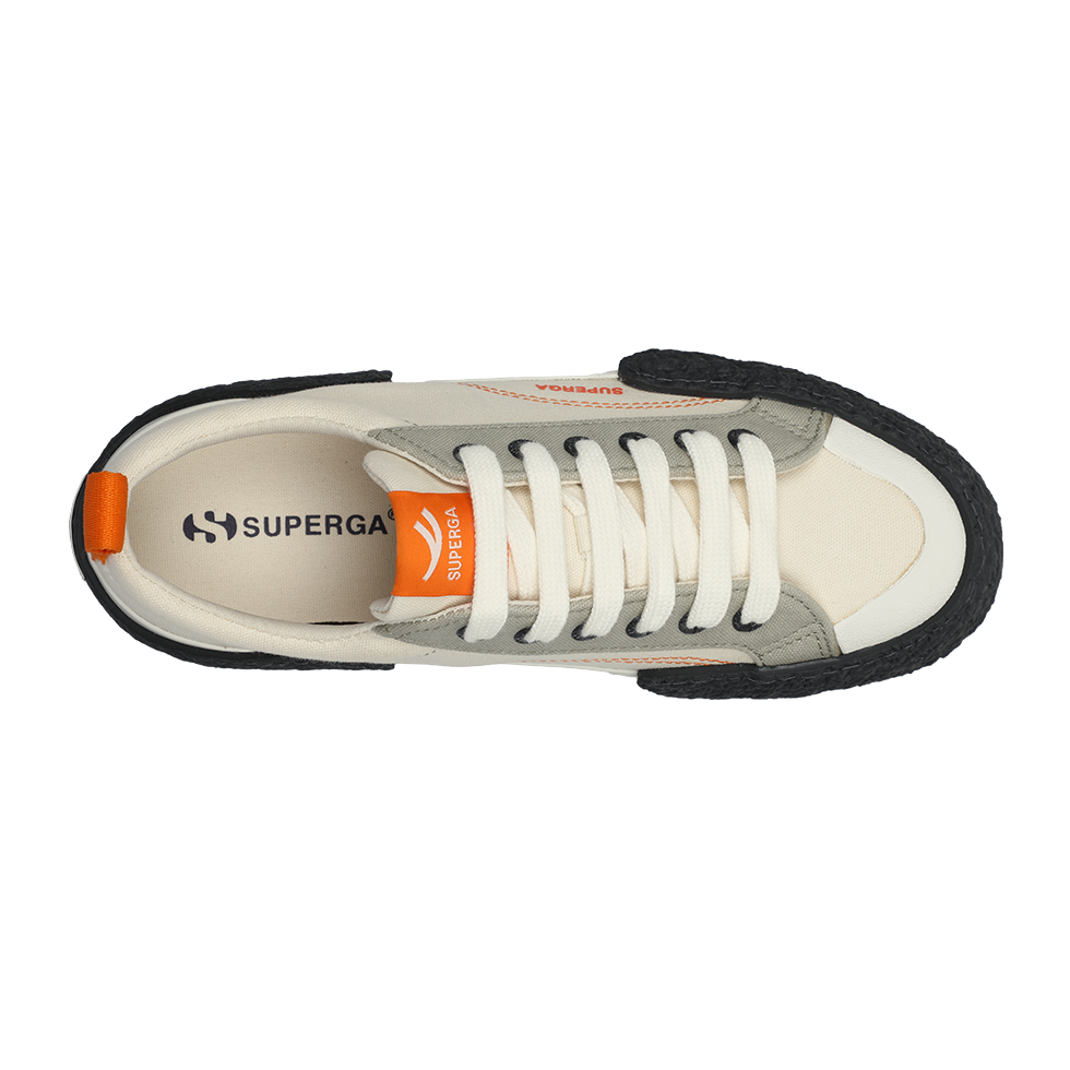 Superga 2660 Stripe Big Bumpers Block Beige Gesso Grey Magnet