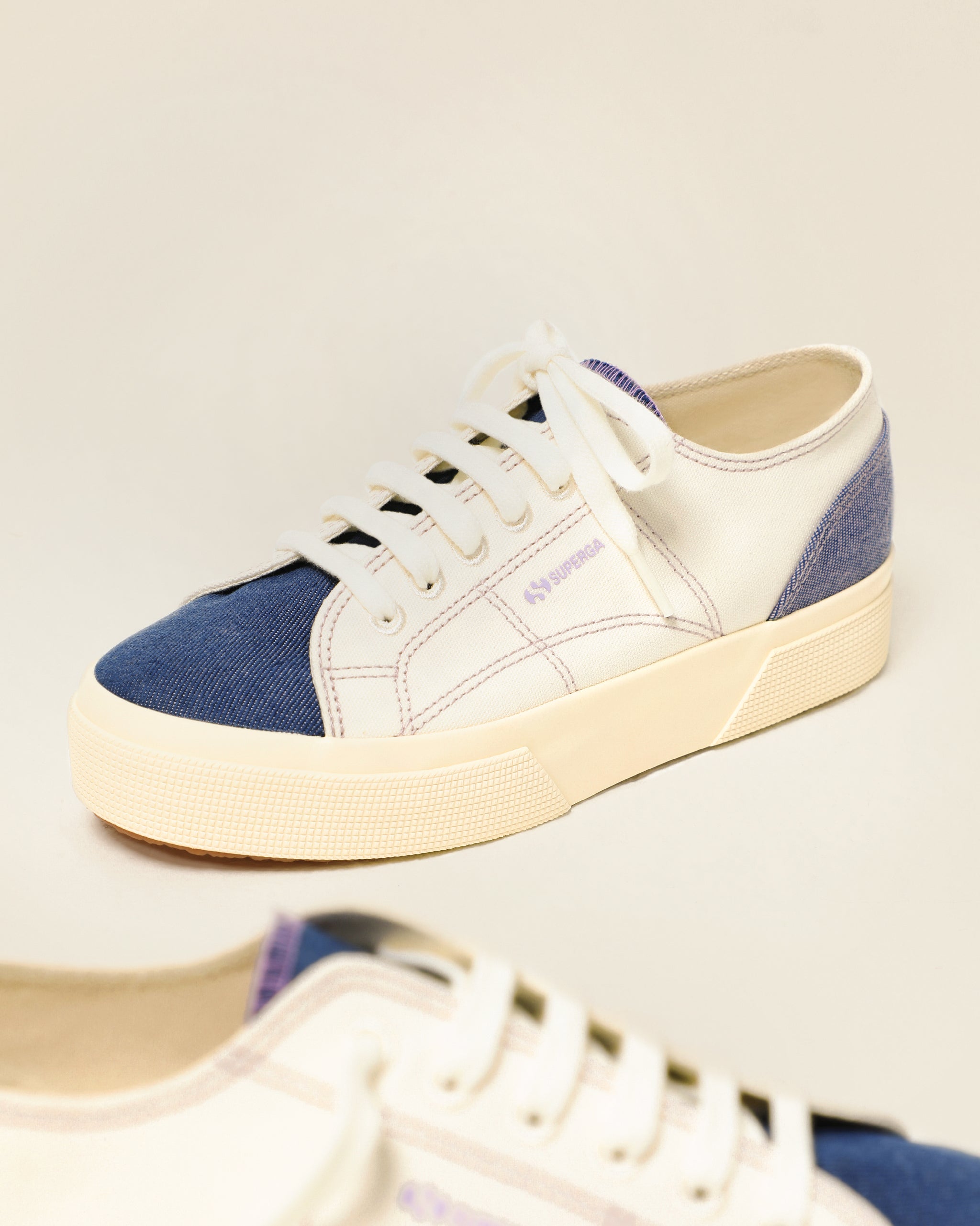 Superga 2740 Platform Reverse Denim Blue Violet
