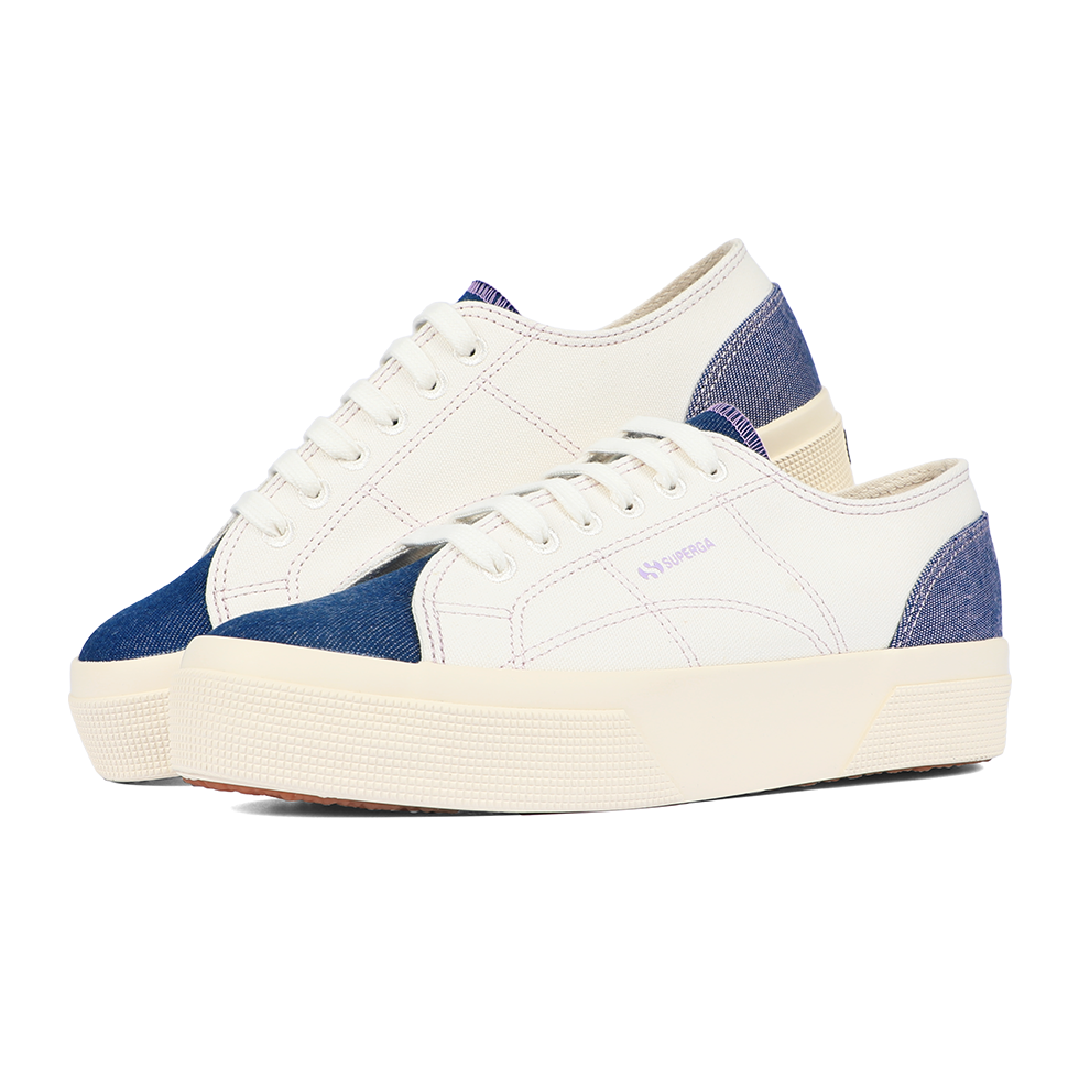 Superga 2740 Platform Reverse Denim Blue Violet
