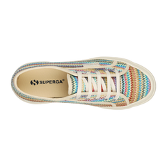 Superga 2750 Raffia  Lilla Multicolor Herringbone