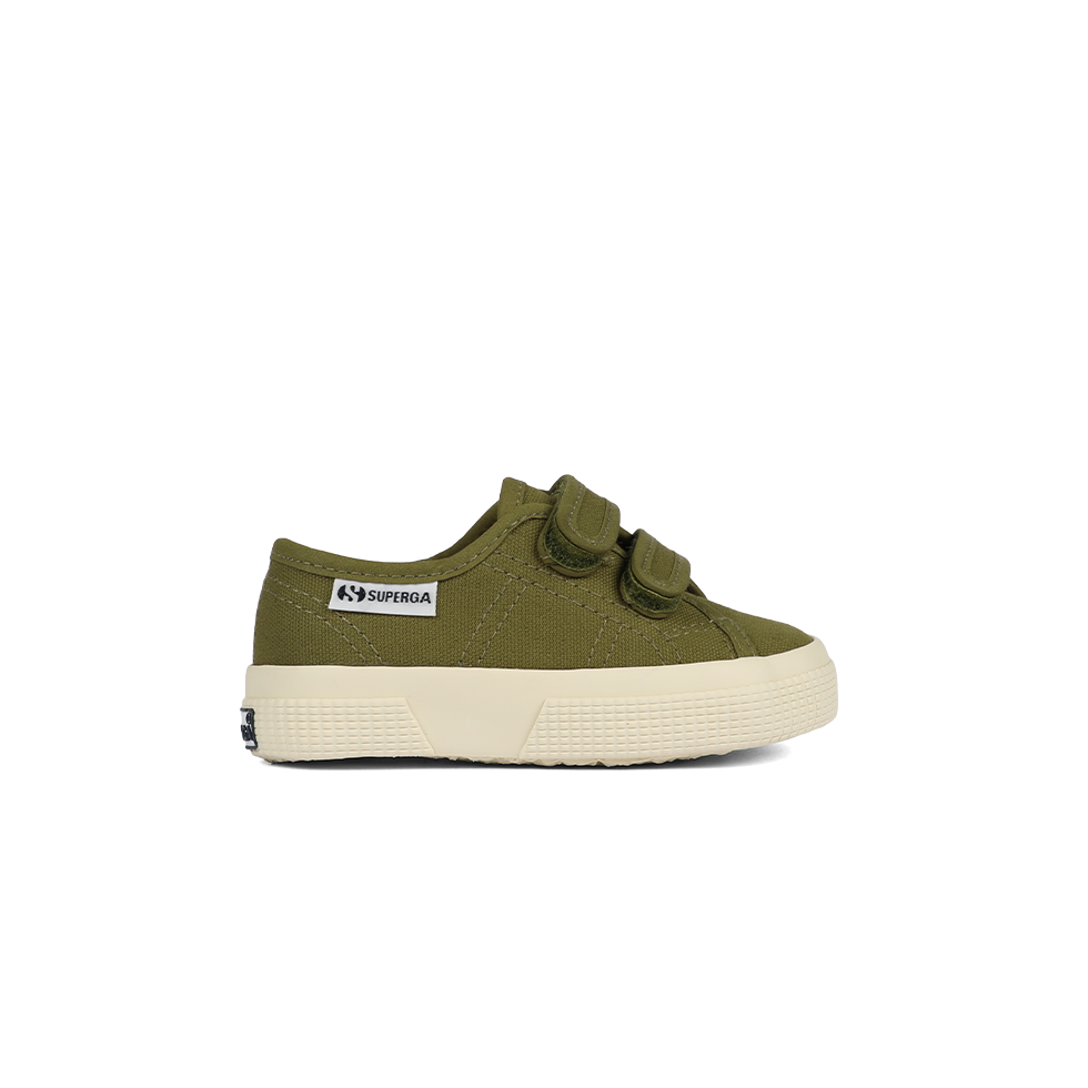 Superga 3750 Leggera Junior Straps Green Military Off White