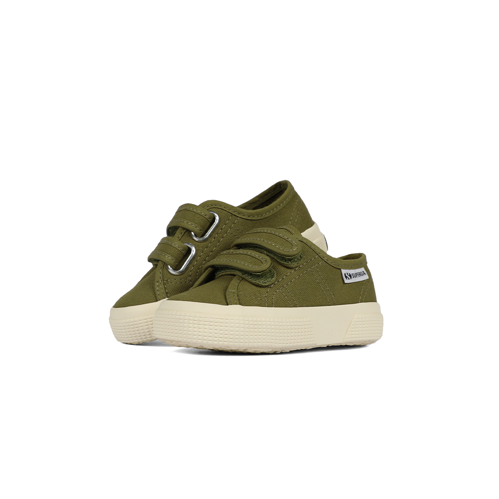 Superga 3750 Leggera Junior Straps Green Military Off White
