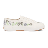 Superga 2750 Organic Flowers Embroidery Green Chocolate