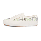 Superga 2750 Organic Flowers Embroidery Green Chocolate