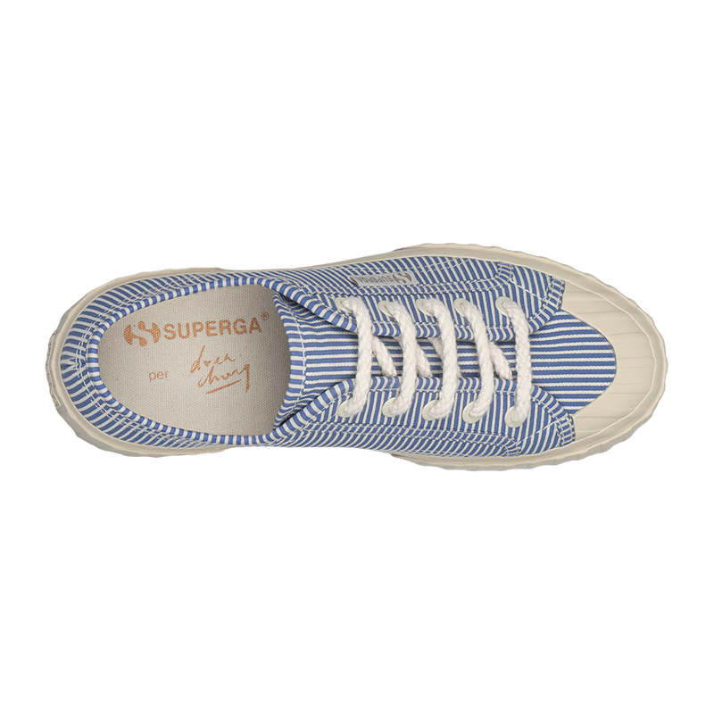 Superga x Drea Chong 2630 Stripe Cobalt Blue