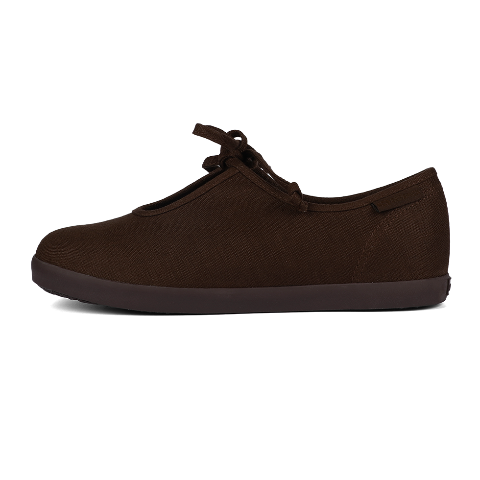 Superga 2442 Ballerina Lace Linen Dark Brown