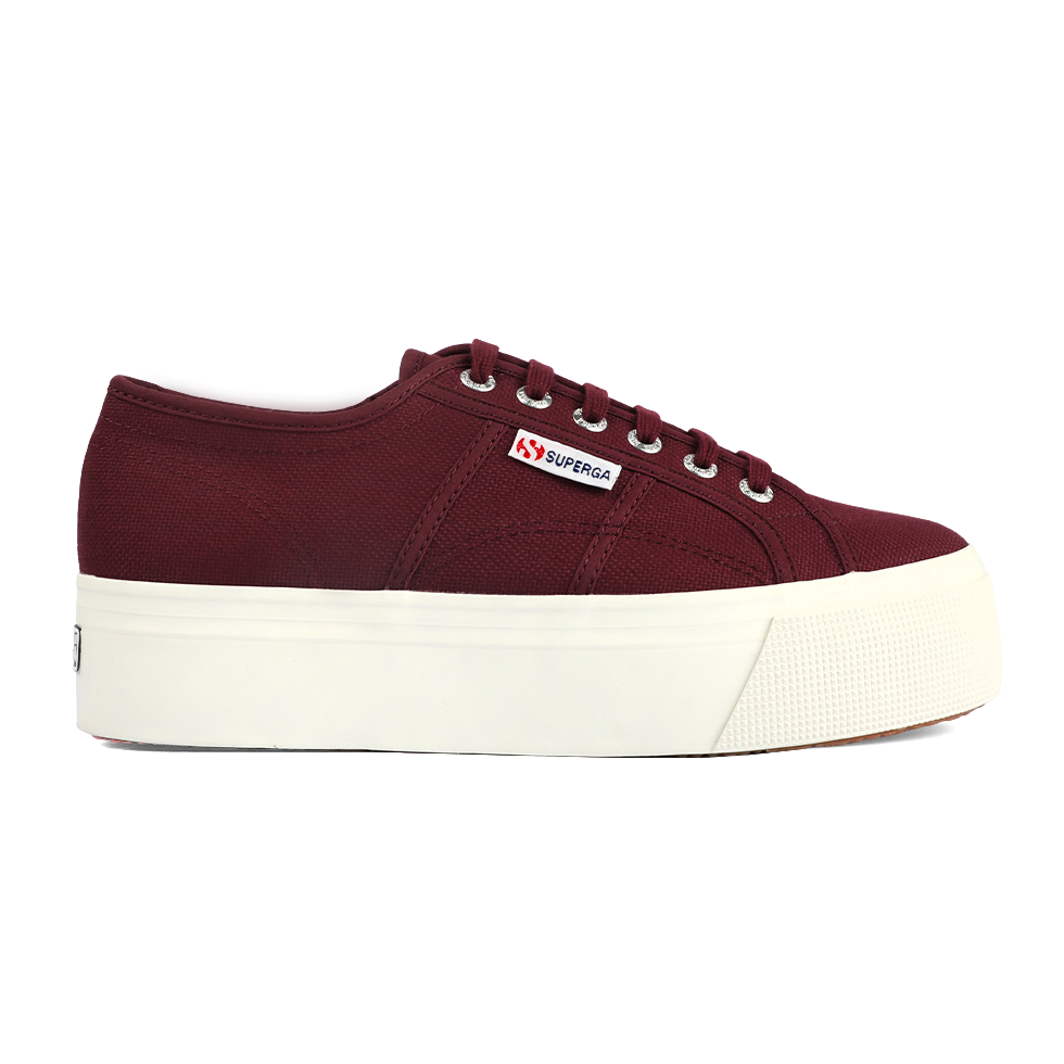 Superga 2790 Flatform Red Bordeaux Full Avorio – Superga Malaysia