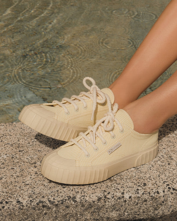 Superga x Drea Chong 2630 Stripe Light Yellow