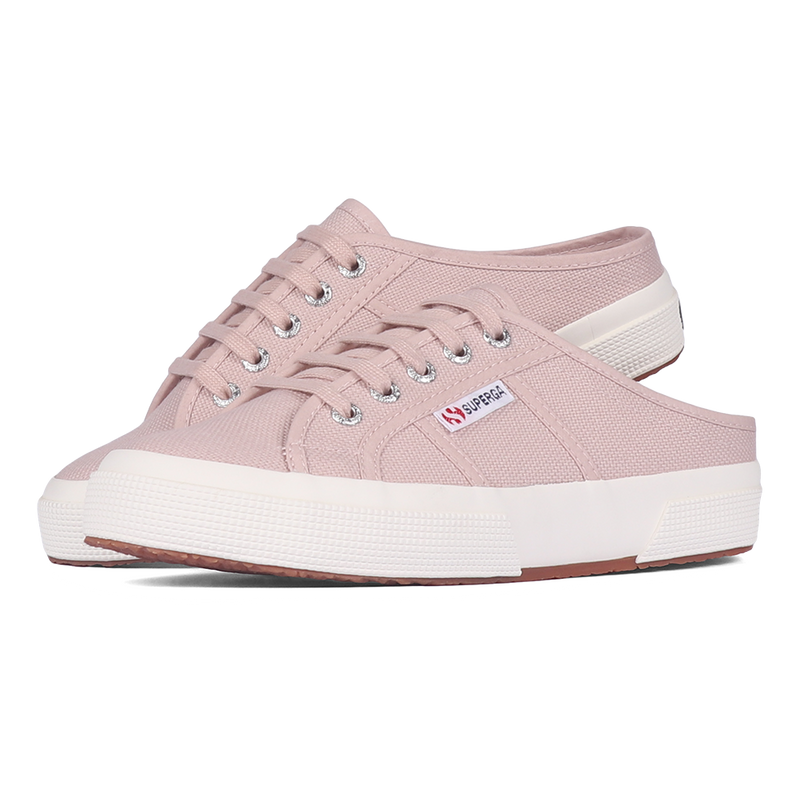 Superga 2402 Mule Pink Skin Full Avorio