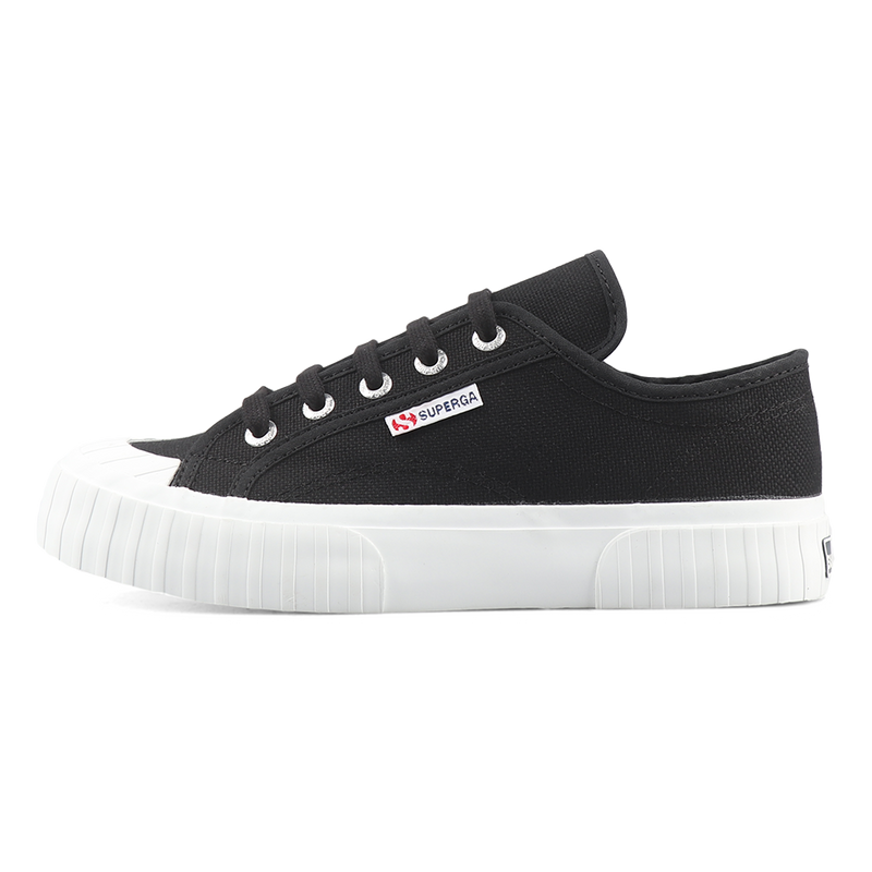 Superga 2630 Stripe Black Full White Superga Malaysia