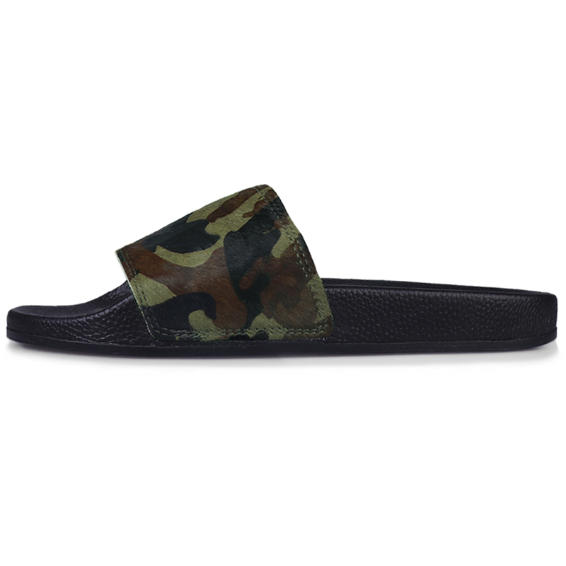 Superga Slides Black Olive-Camo