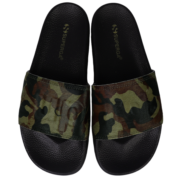 Superga Slides Black Olive-Camo