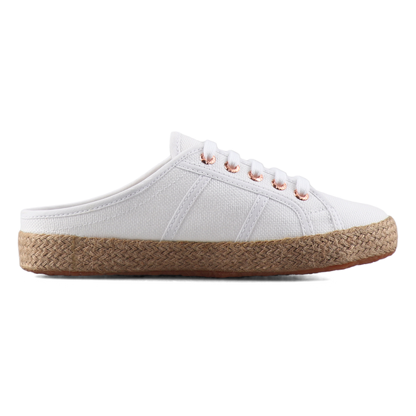 Superga 2402 Espadrille Mule White-Rose Gold