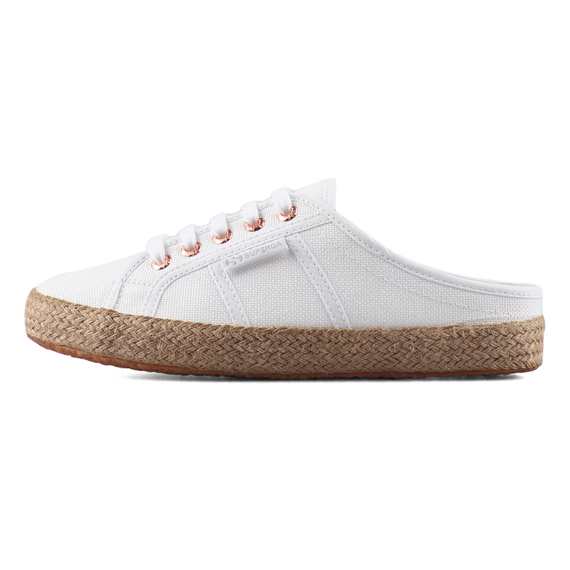 Superga 2402 Espadrille Mule White-Rose Gold